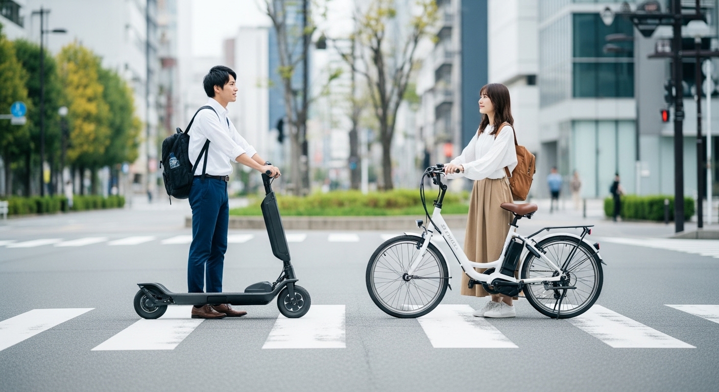 電動キックボードと電動アシスト自転車