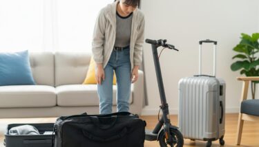 旅行の準備をしている様子
