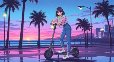 電動キックボードのイラスト