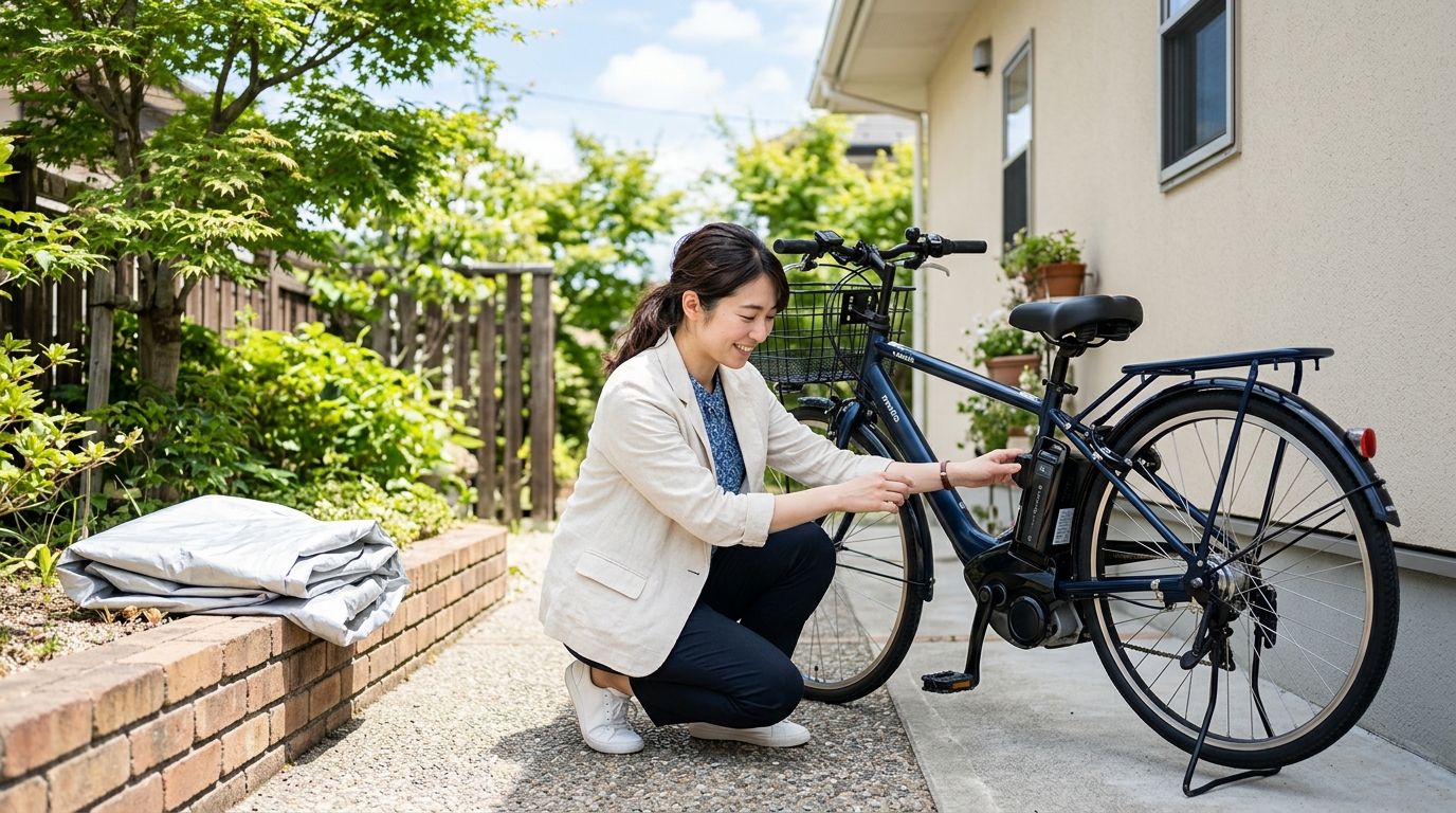 電動アシスト自転車 カバー|失敗しない純正・汎用・100均の選び方