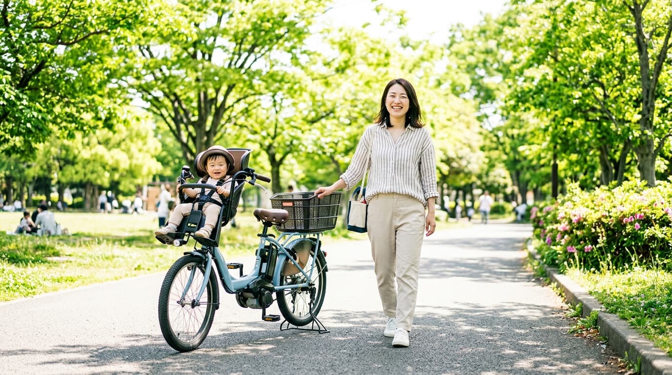 子ども乗せ電動アシスト自転車