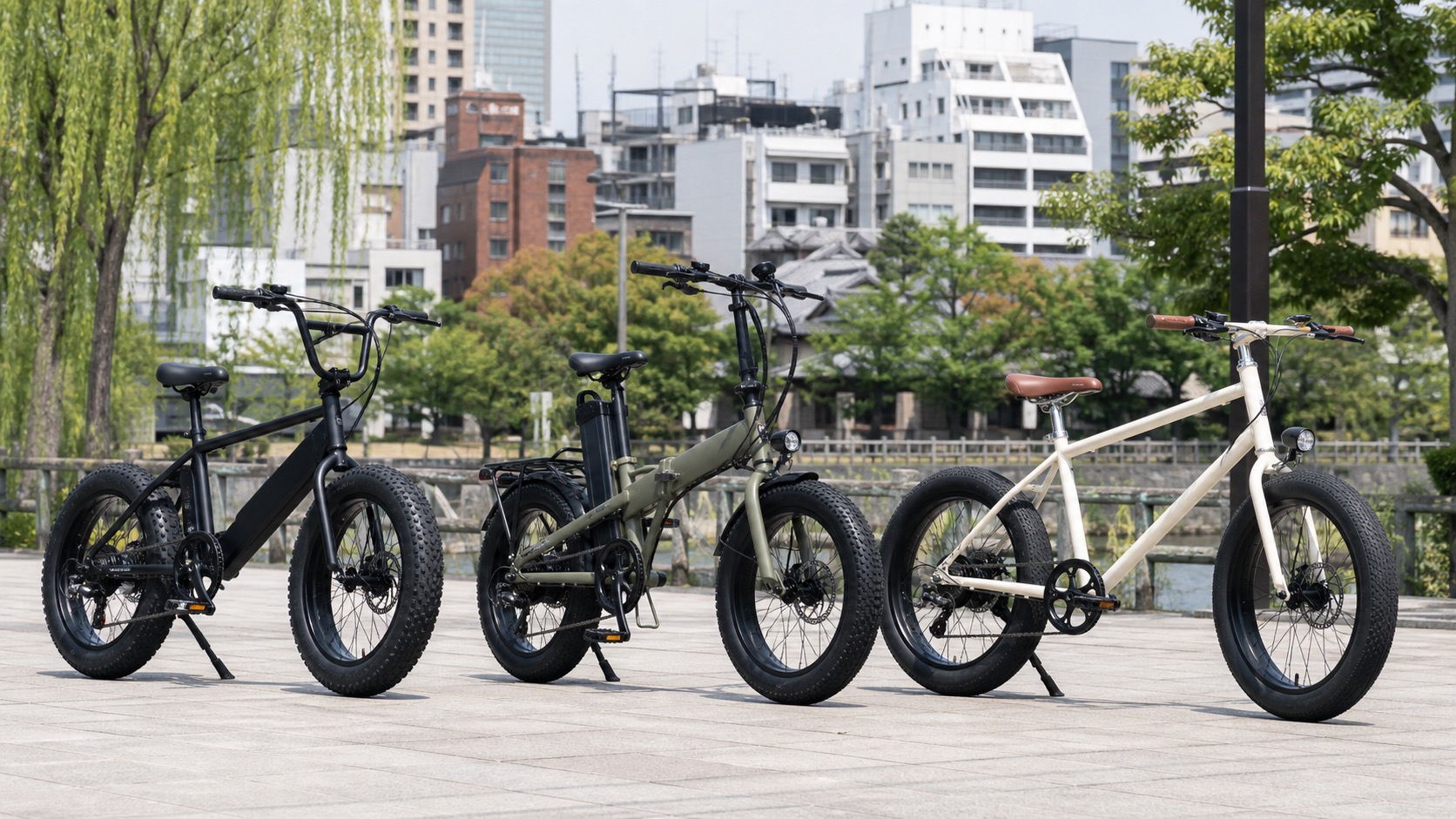 複数の電動ファットバイクを比較するイメージ