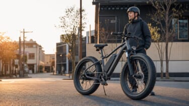 公道を走行できる電動ファットバイクのイメージ