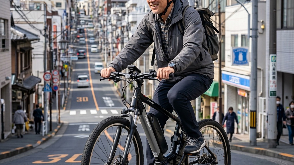 電動アシスト自転車の強力なモーターアシスト