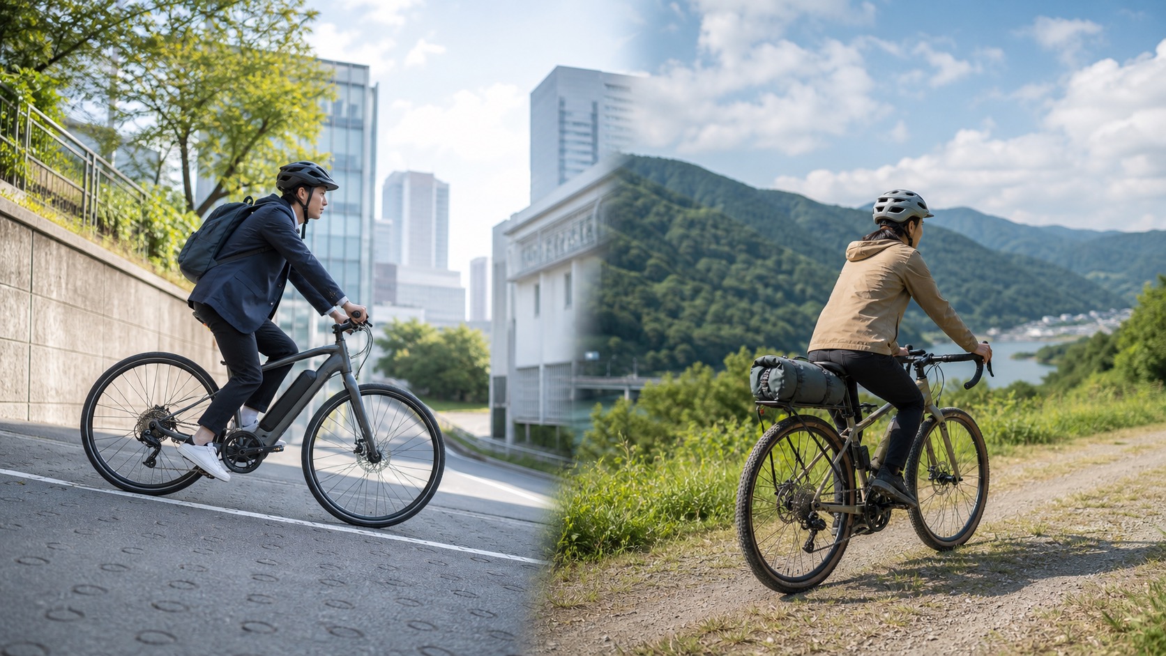 通勤とツーリングで使うe-bikeのイメージ