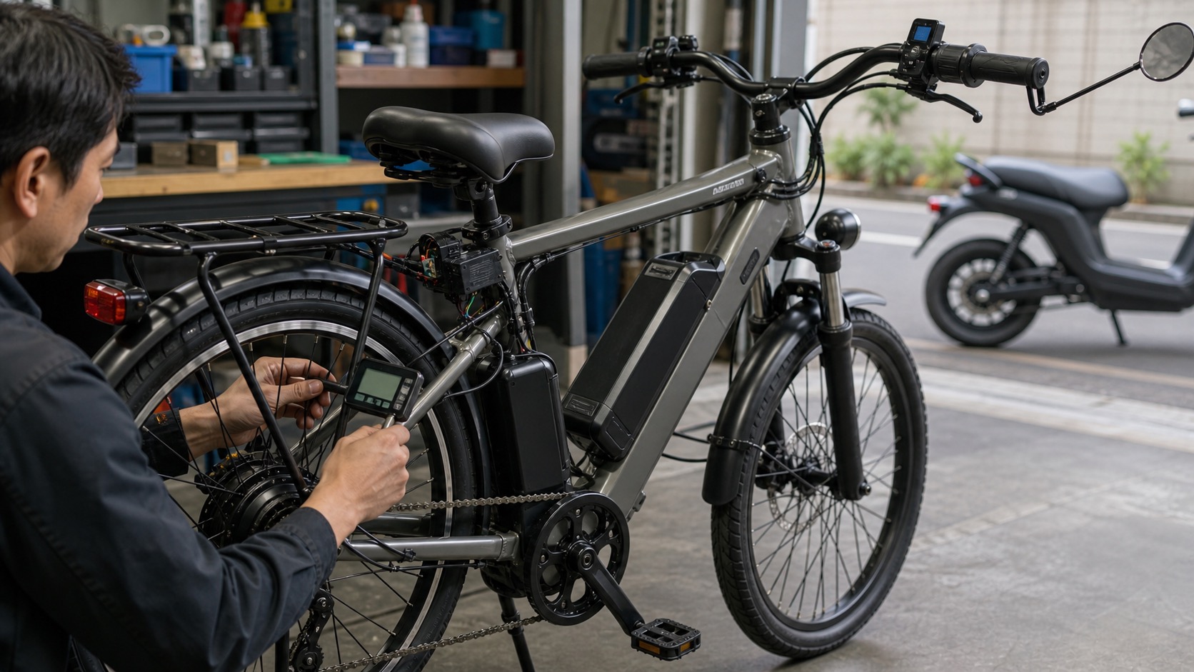 電動アシスト自転車がモペット扱いになる改造リスクのイメージ