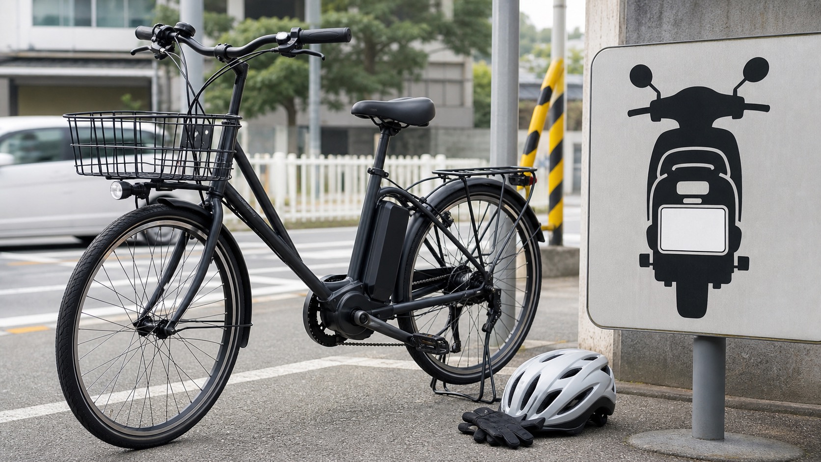 リミッター解除で自転車として公道を走れなくなる法的リスクを示す電動アシスト自転車のイメージ