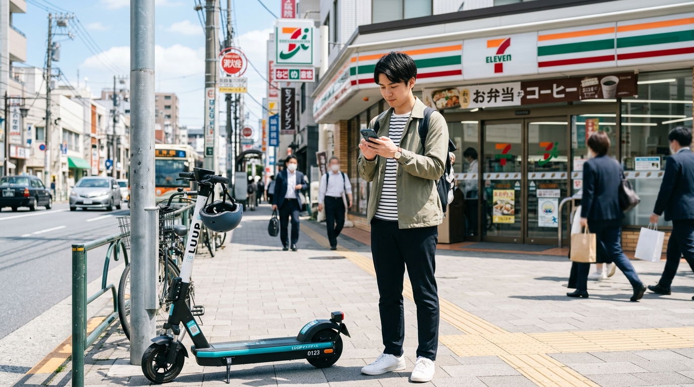 スマートフォンで自賠責保険の登録を行う様子