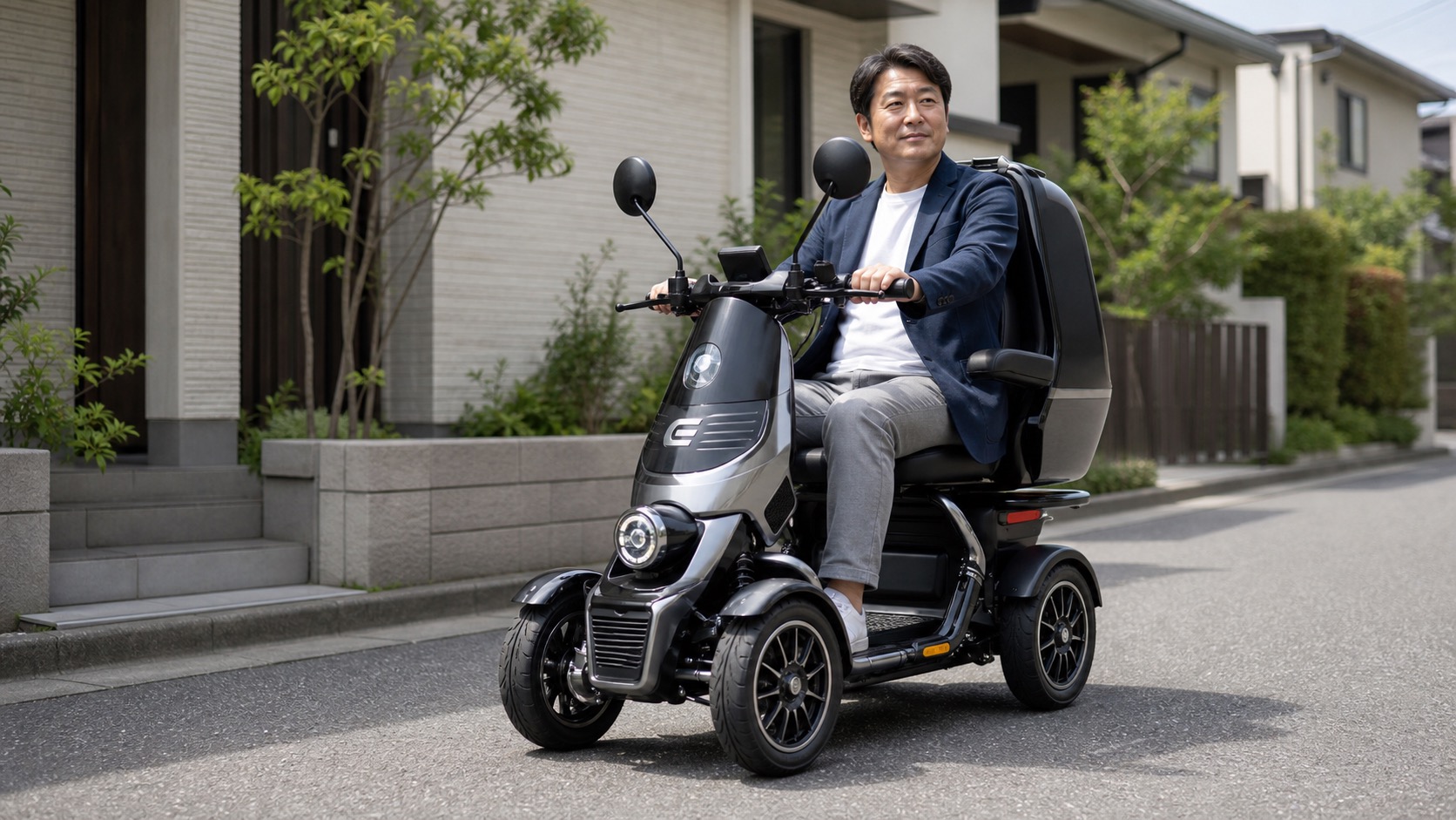 日本人モデルがELEGRANに乗る16:9画像