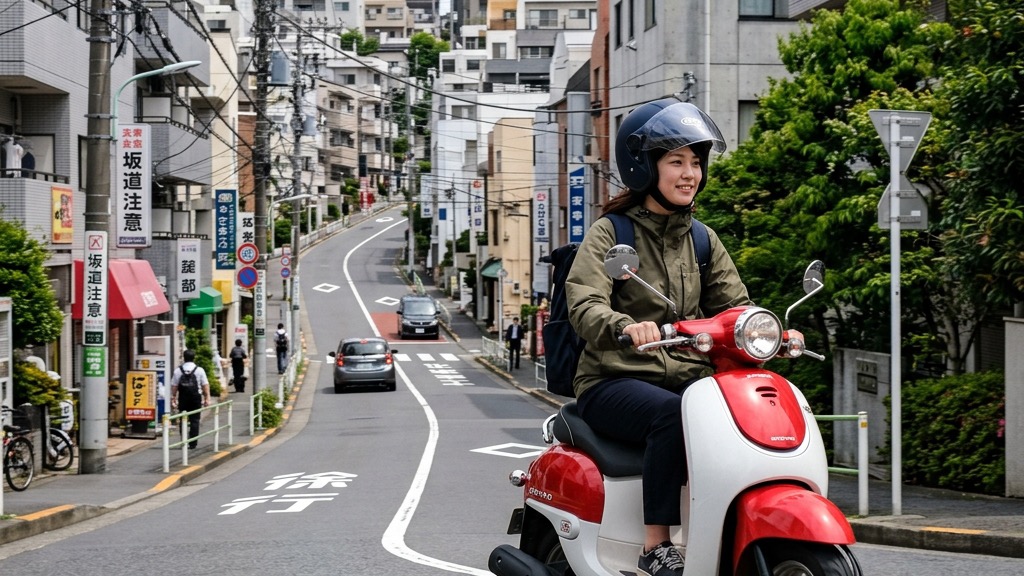坂道をスムーズに登る原付(50ccスクーター)