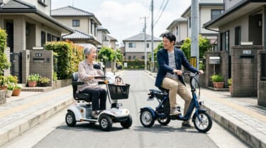 シニアカーと特定原付の比較イメージ