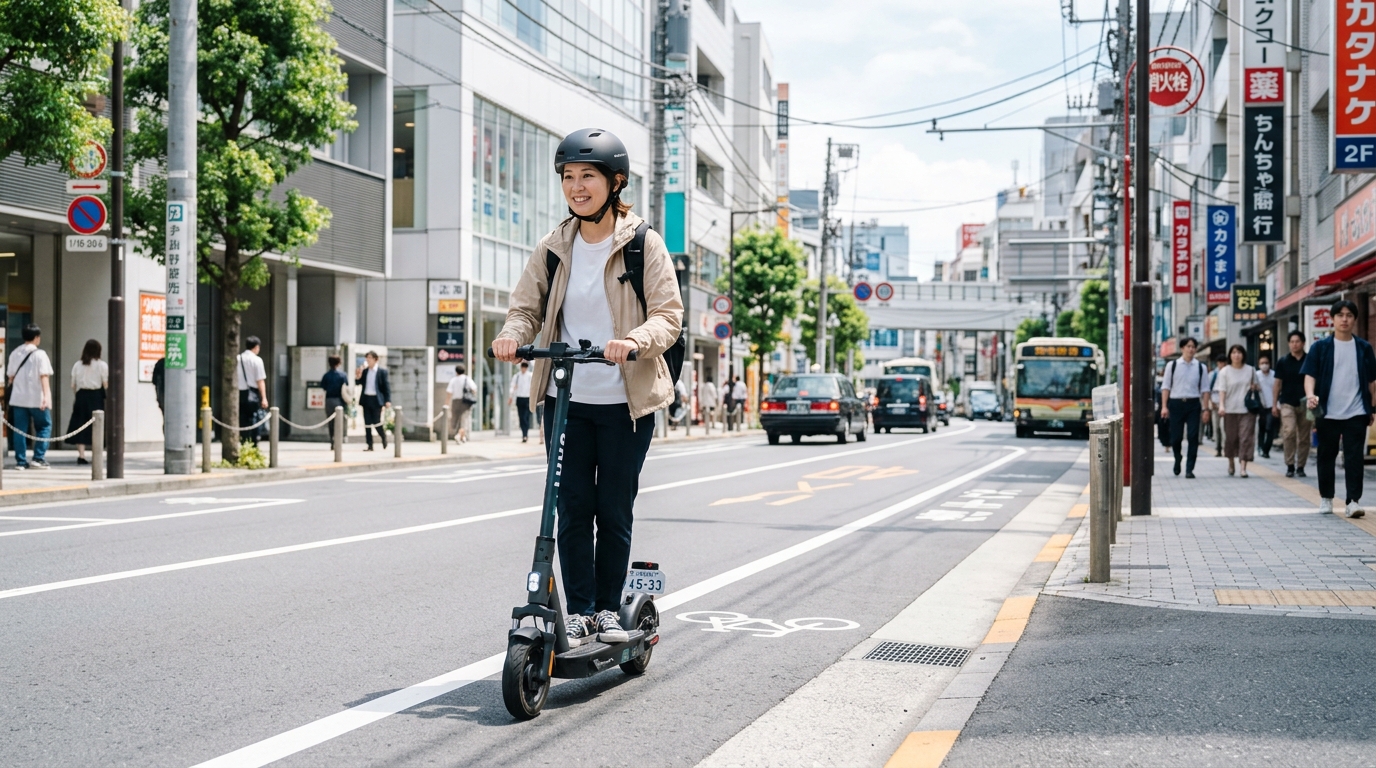 特定小型原付で公道を安全に走行する日本人